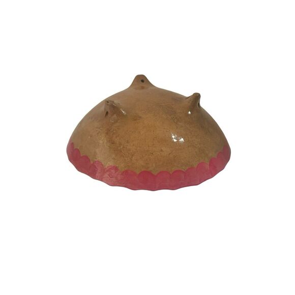 Vtg Mexican Hand Painted Footed Pottery Bowl Fruit Colorful Folk Art Boho 9.5” - Picture 15 of 16